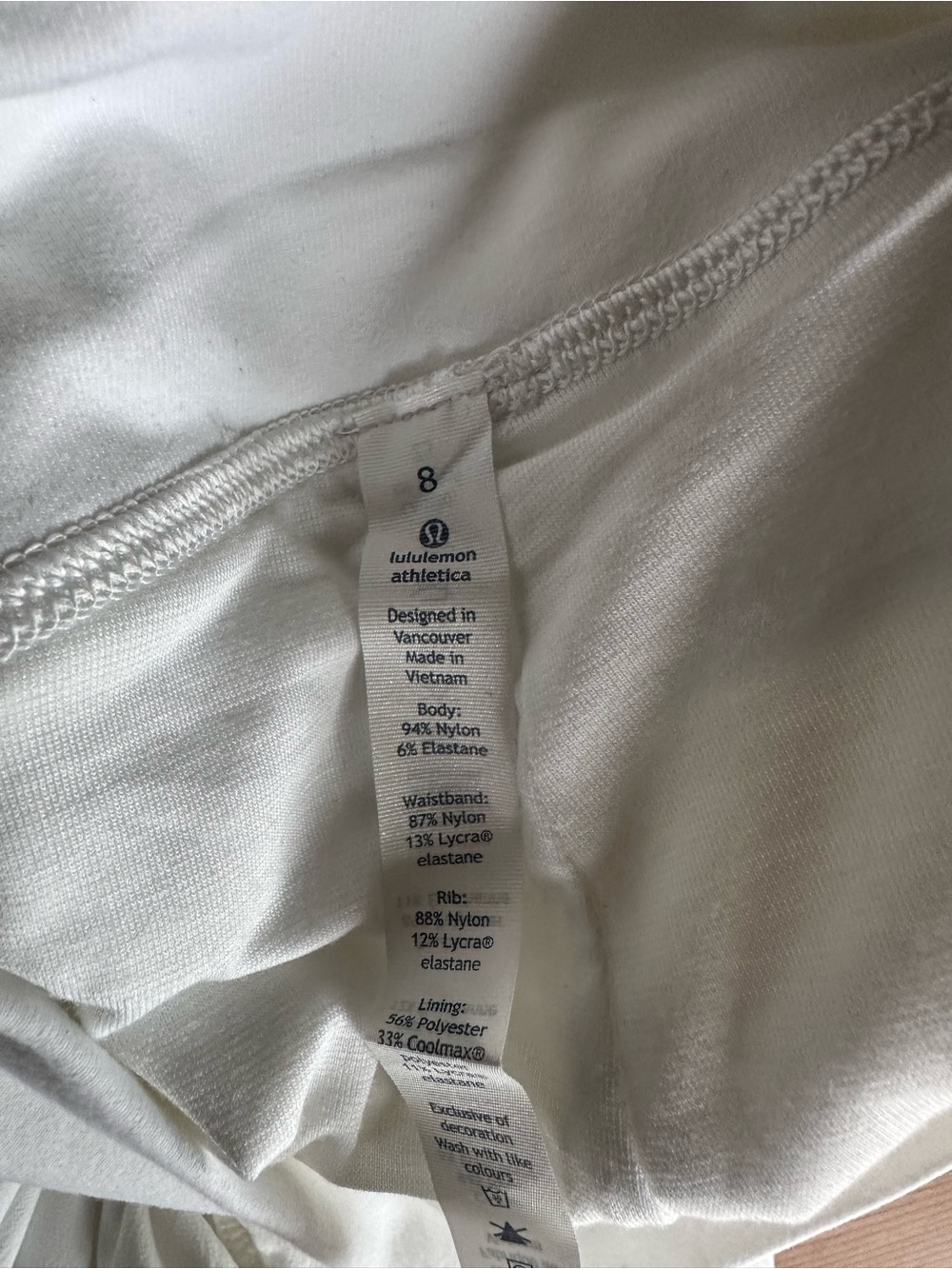 NWT Lululemon In Flux Crop • Lined • White • Size 8 - Picture 8 of 14